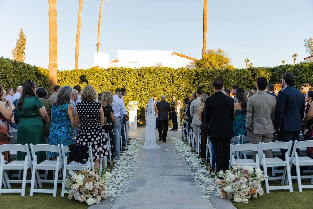 Wedding ceremony aisle at Kimpton Miralina Resort