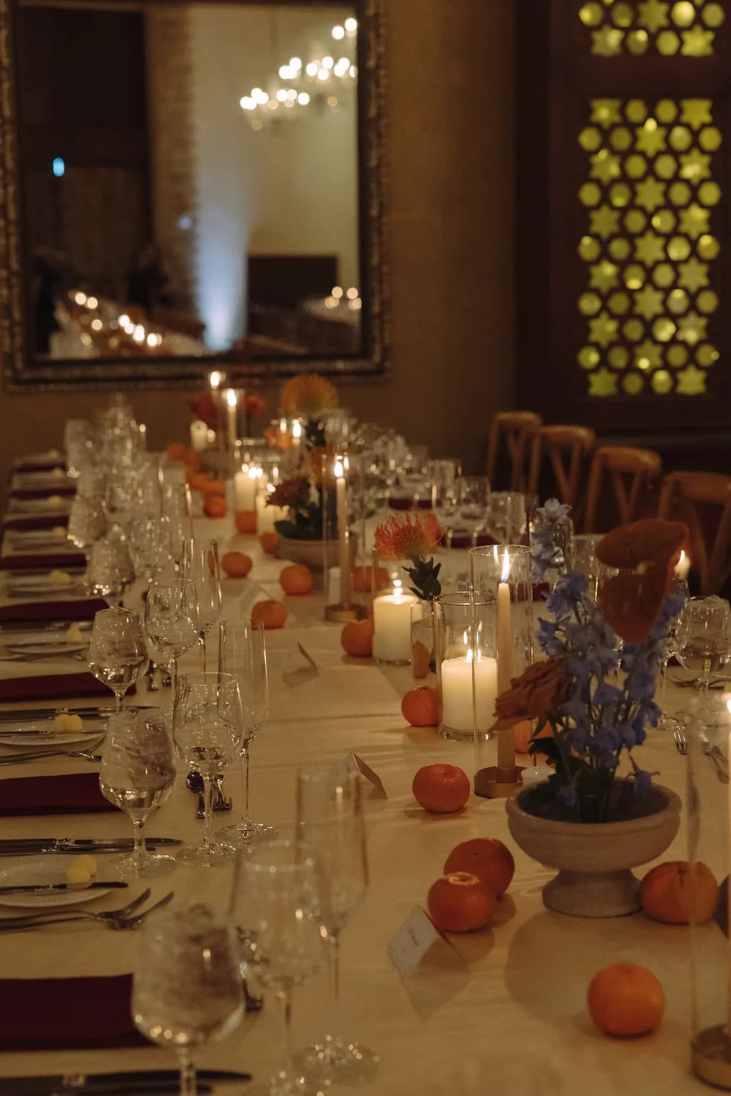 Sweetheart table with florals and candlelight at Omni Montelucia